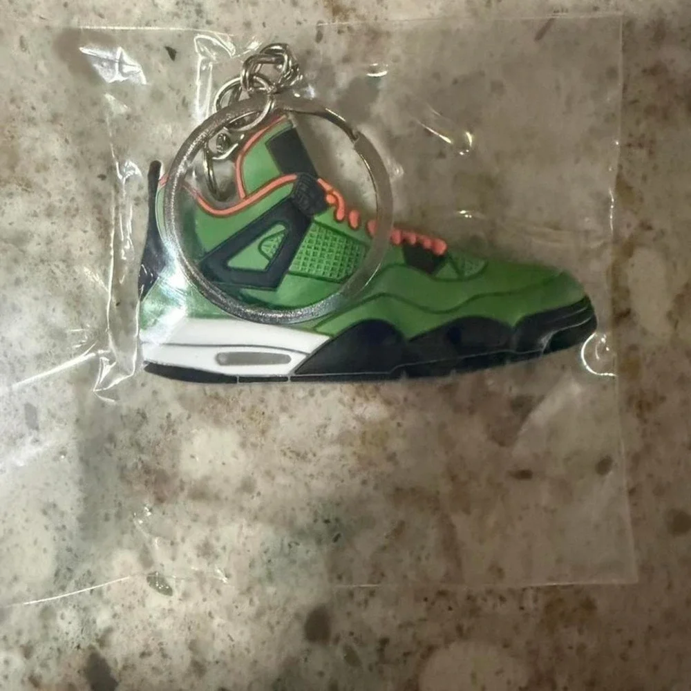 Jordan 4 green multi coloured keychain #sneakers #keychain box‎ included